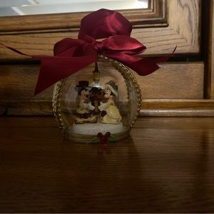 Mickey & Minnie Glass Ornament